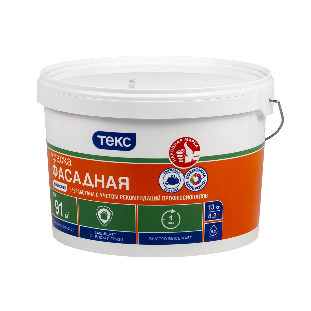 Краска в/д "универсал" фасадная 13 кг (1) текс