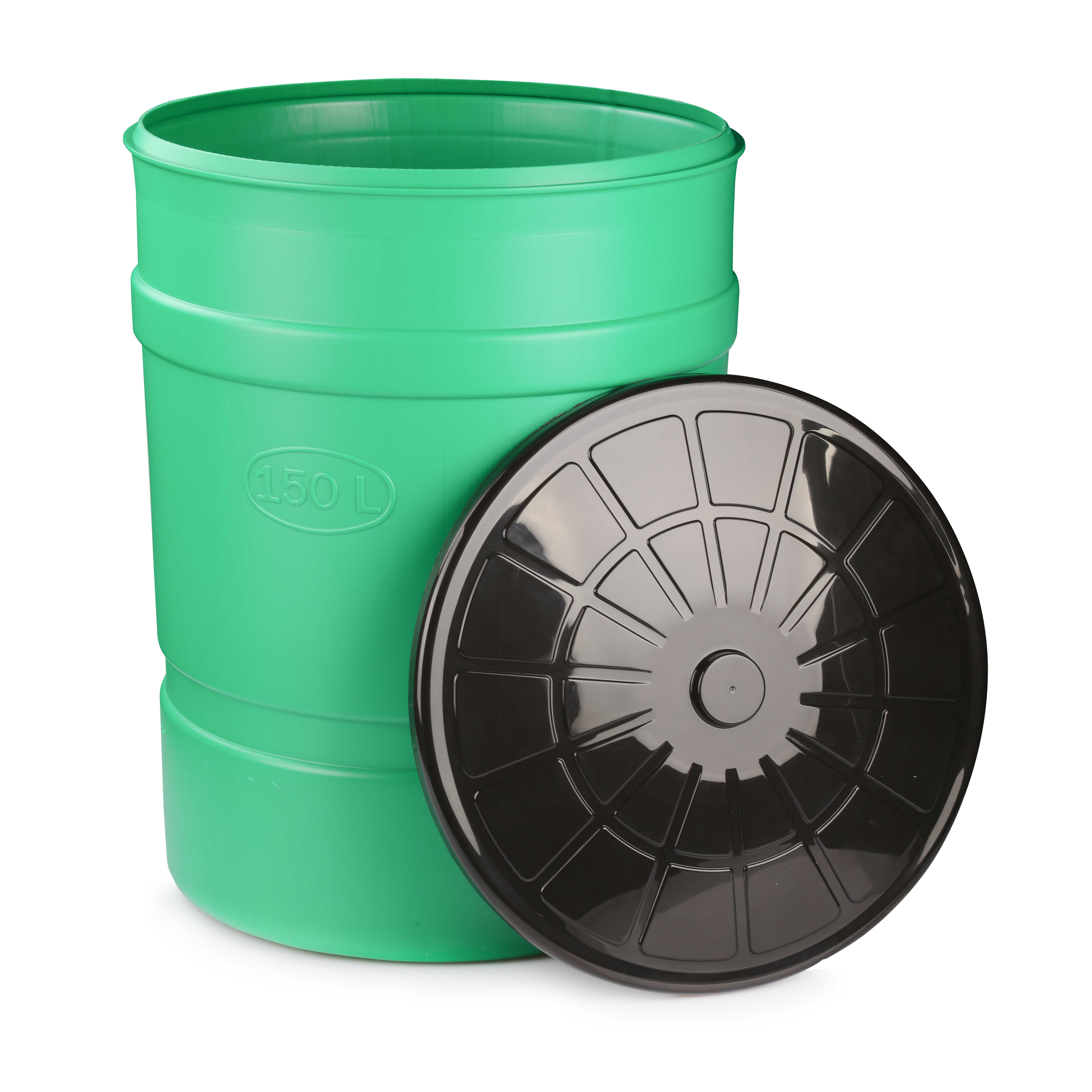 Бочка - бак пласт. с крышкой 150 л (1/2) "альтернатива" м8139