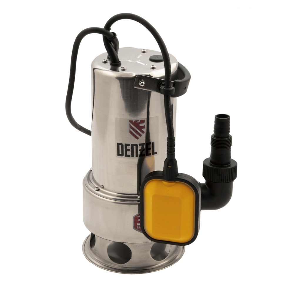 Дренажный насос DP1100X, 1100 Вт, подъем 11 м, 15500 л/ч Denzel (97224)