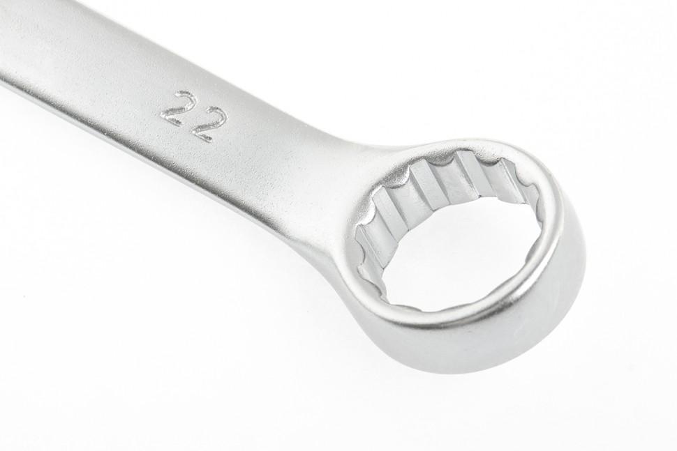 Ключ комбинированный, 22 мм, CrV, матовый хром Stels (15216)