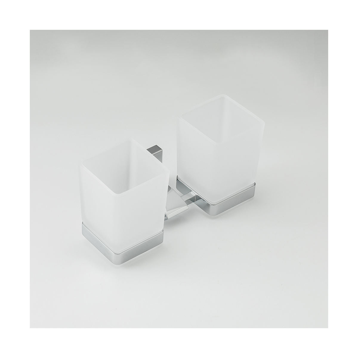 Стаканы для ванной комнаты 2 шт. с держателем g0708, хром (1/16) "gappo"