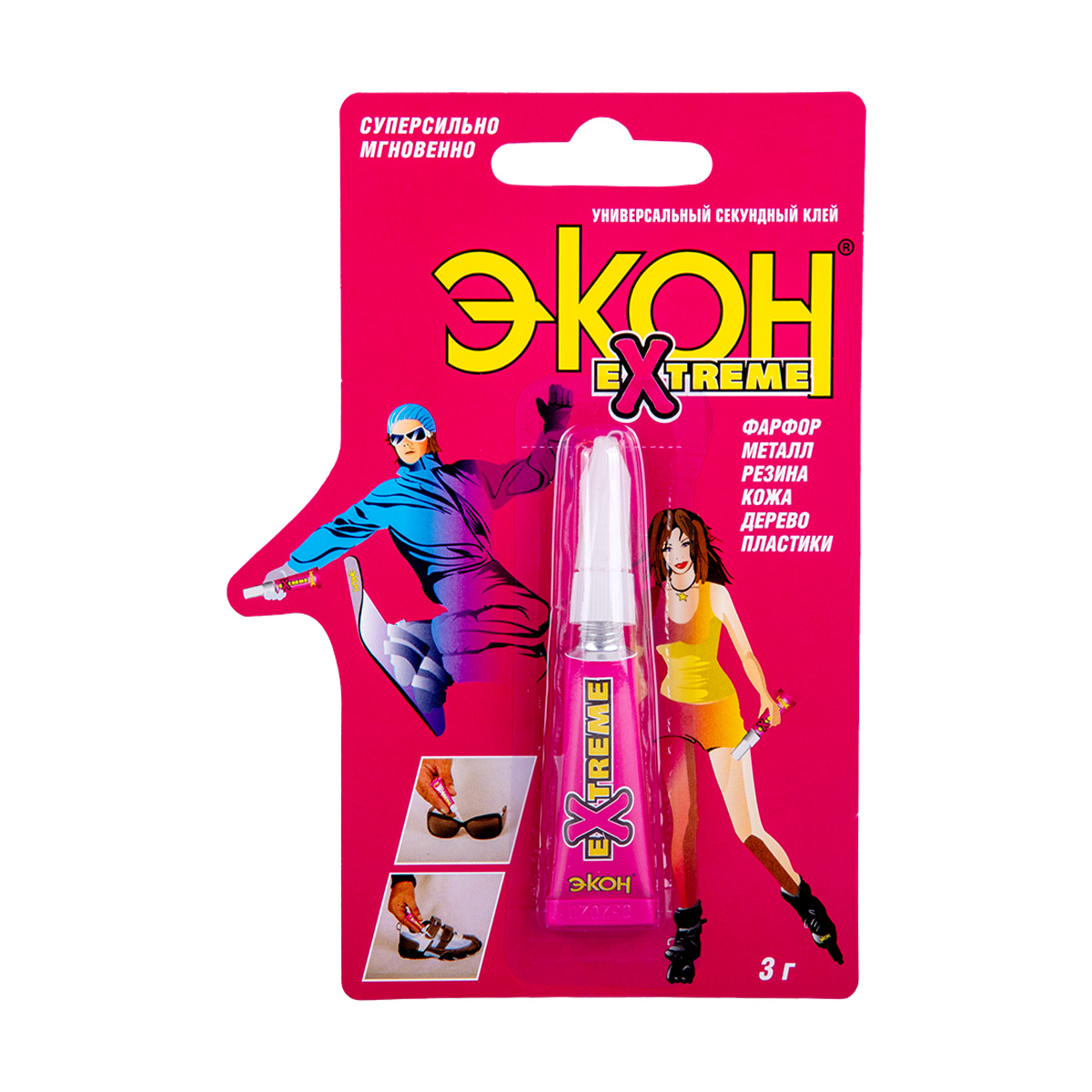 Клей  экон экстрим 3 г ед.блистер в шоу-боксе (12/144)  хенкель