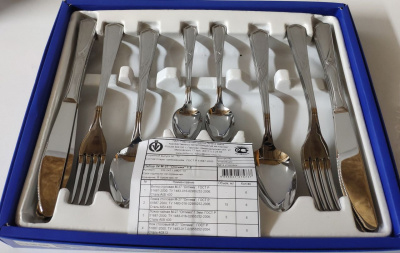 Набор столовых приборов Павловский завод им. Кирова Оптима М-27, пластик, 24 предмета