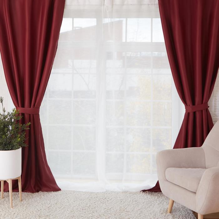 Штора блэкаут 200*250 см, бордовый (1/5) "этель" 3277221