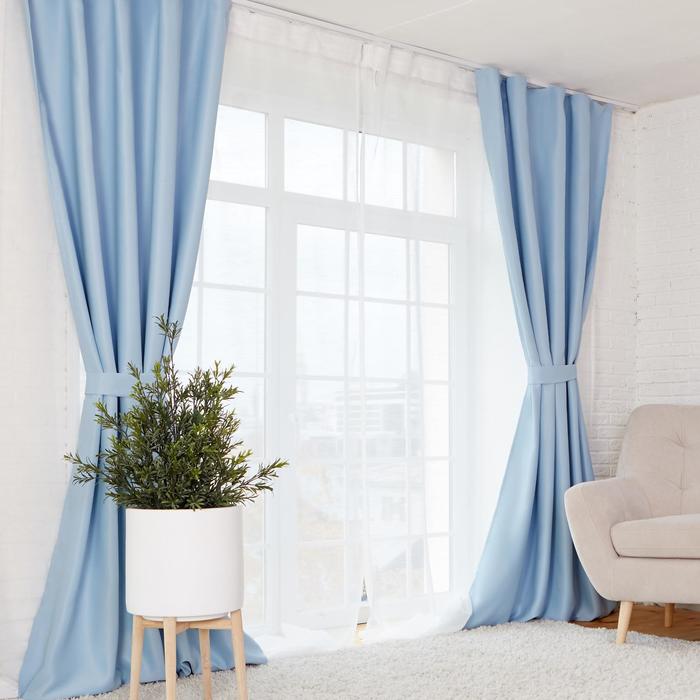 Штора блэкаут 200*250 см, голубой (1/7) "этель" 3099857