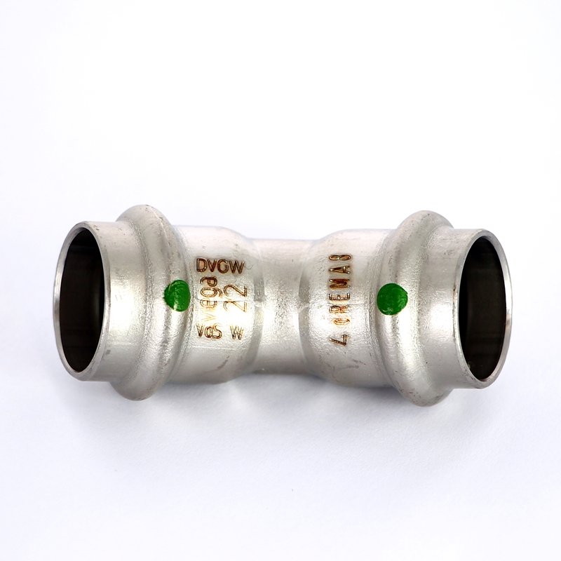 Угол 45° пресс 22 нержавеющая сталь Sanpress Inox VIEGA