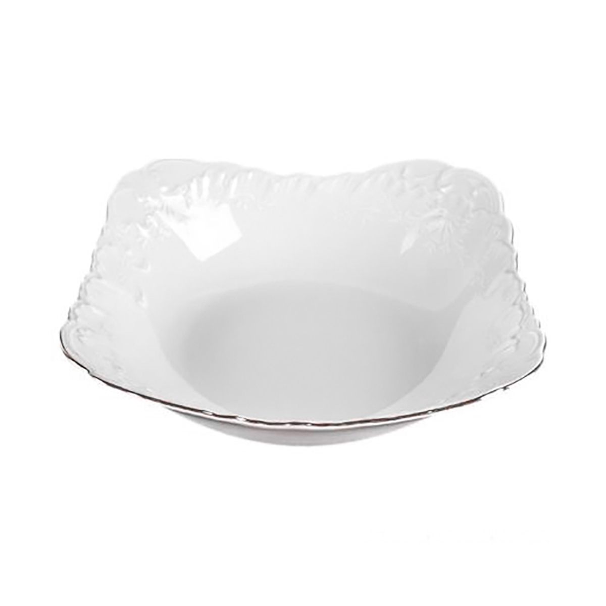 Салатник "rococo" узор платина 24*24 см (1/6/36) "cmielow" 0033610-omaz2304-рококо