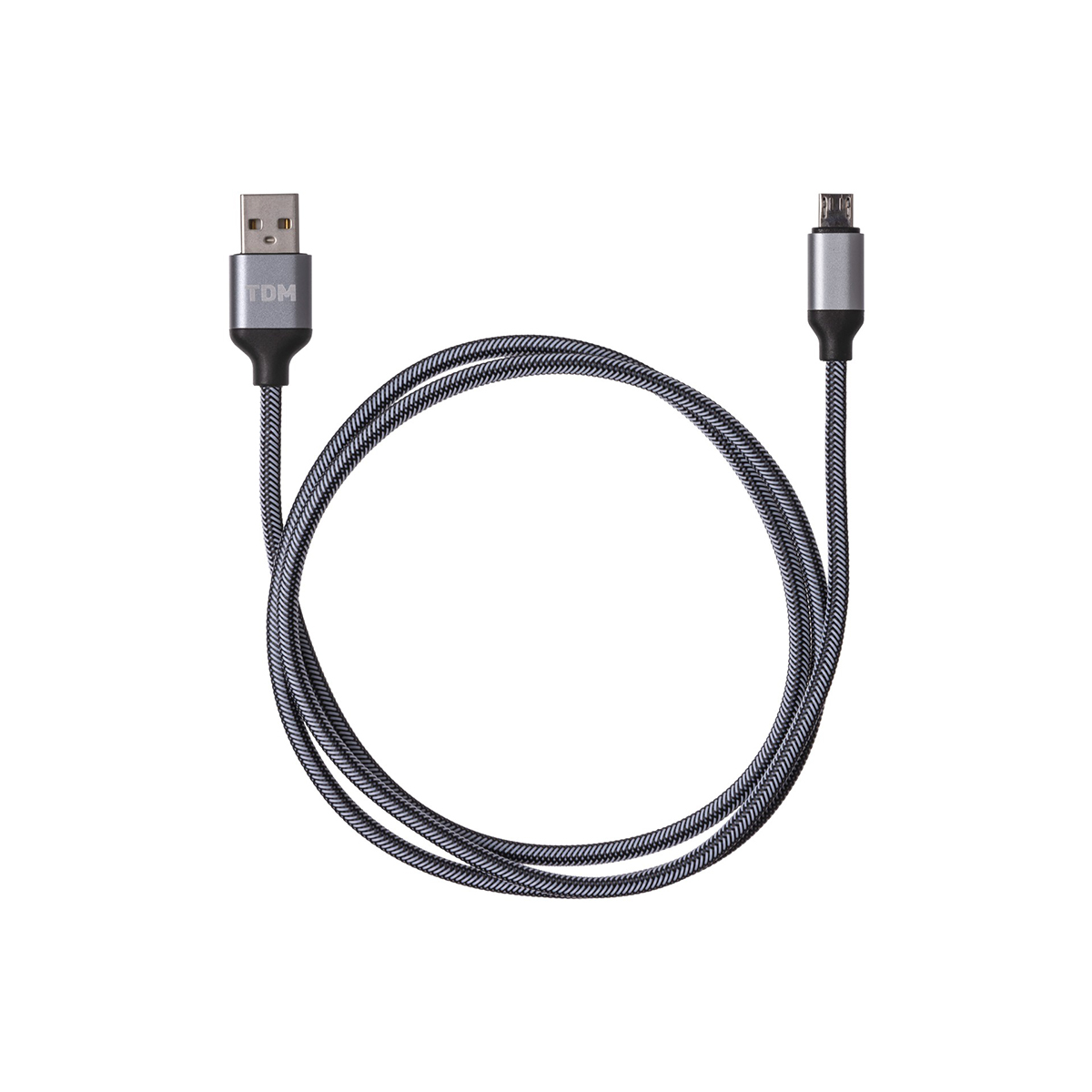 Кабель дк-10 usb-micro usb 1 м в тканевой оплетке (серый) (1/200) tdm sq1810-0310
