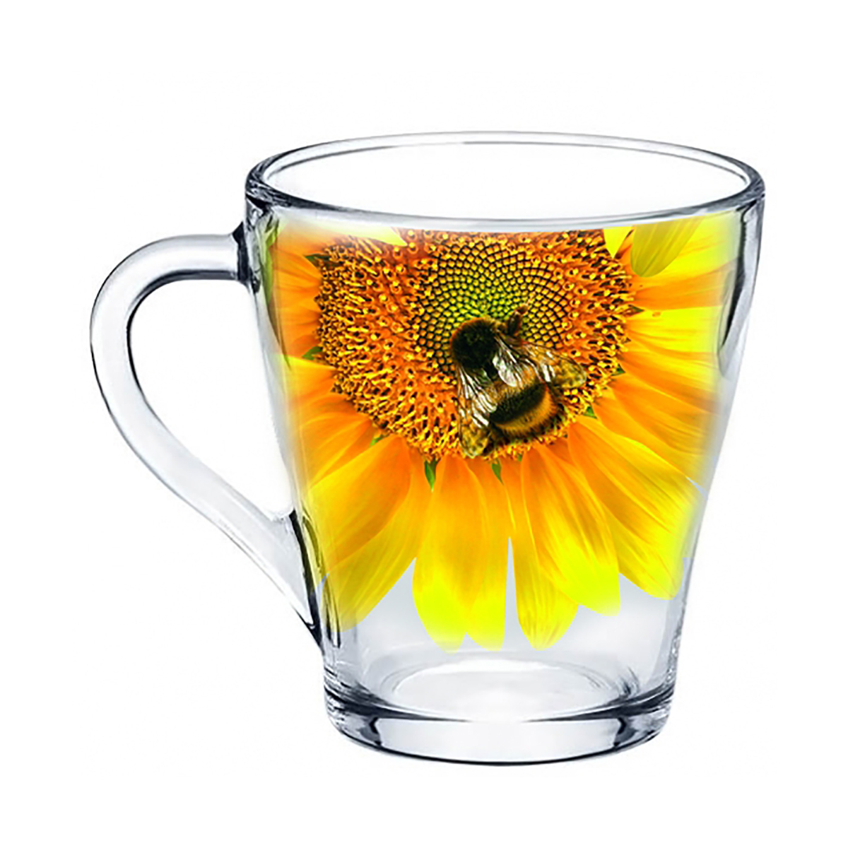 Кружка живая природа "подсолнух" 250 мл (1/20) "декостек"