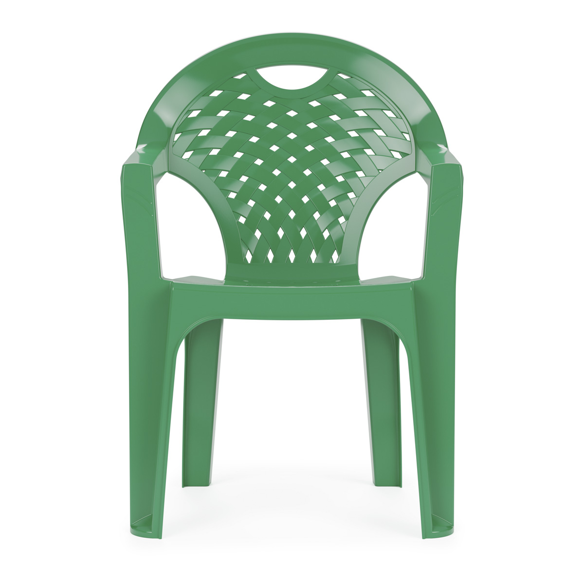 Кресло пласт. (зеленое)  (1/4) "альтернатива" м2609