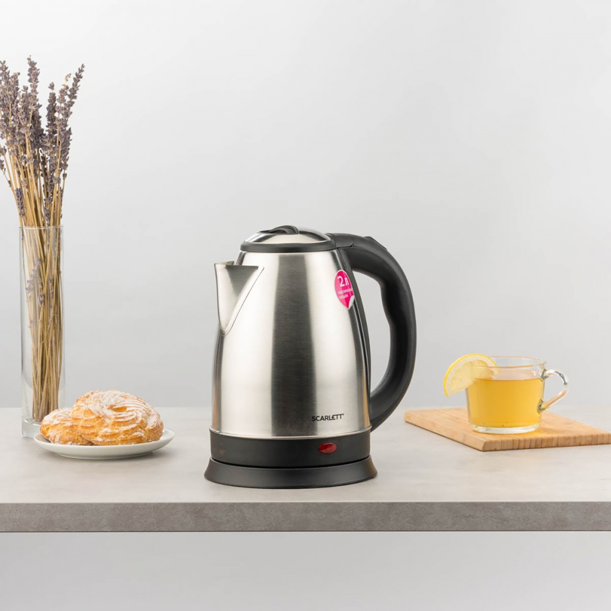 Чайник электр. sc-ek21s24 2 л сталь (1/12) "scarlett"