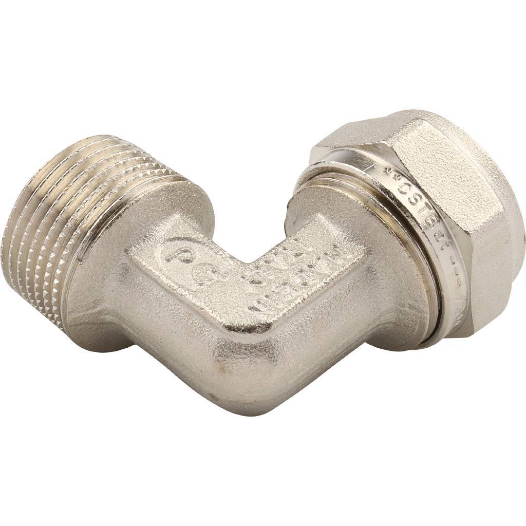 Угол переходной 20 х 3/4'' НР обжимной TIEMME для металлопластиковых труб