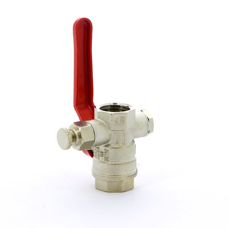 Кран шаровый ITAP 1/2'' ВВ ручка с заглушкой 1/4" и дренажным вентилем