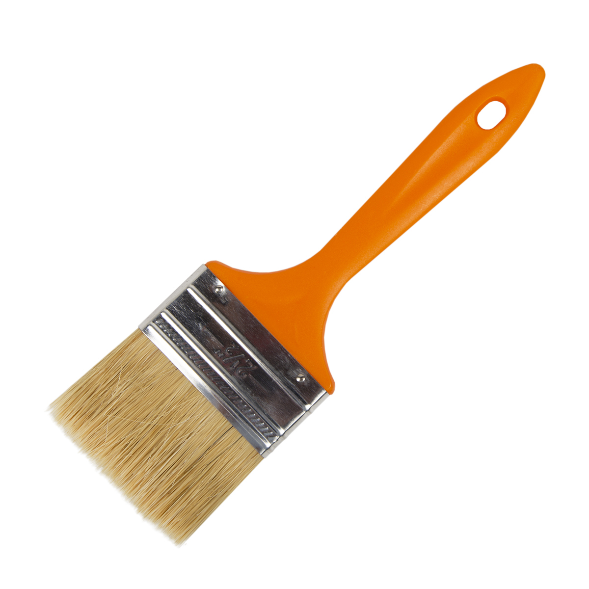 Кисть плоская №2,5/63 мм  (12/480) натур.щетина, пласт.ручка "кедр"  007-4225