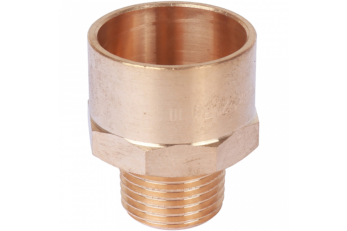 Муфта 28х1/2" переходная (НР) под пайку с наружной резьбой SANHA бронзовая 142432812