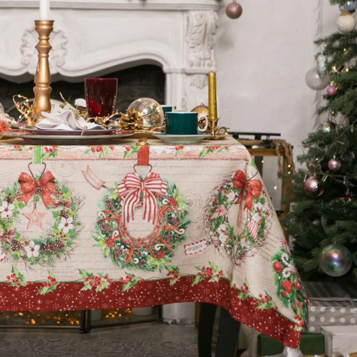 Скатерть "этель" новогоднее настроение 110*147 см (1) 4389574