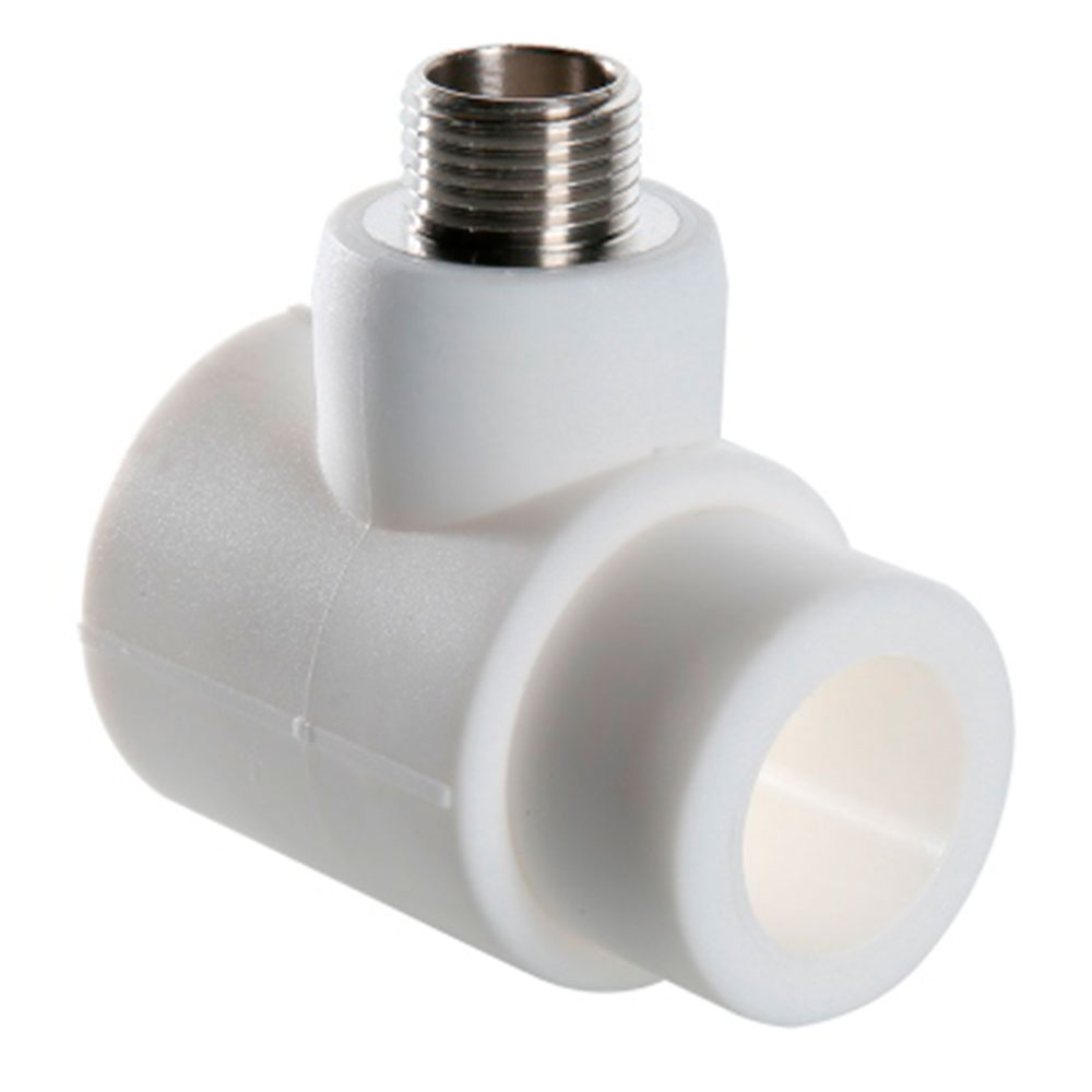 Тройник коллекторый 40 х 3/4" (НР) PP-R VALTEC белый