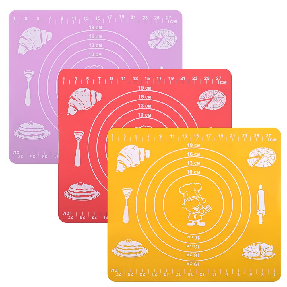 Коврик кулинарный силикон. (с разметкой) 29*26 см (6/72) "мультидом" dh80-134