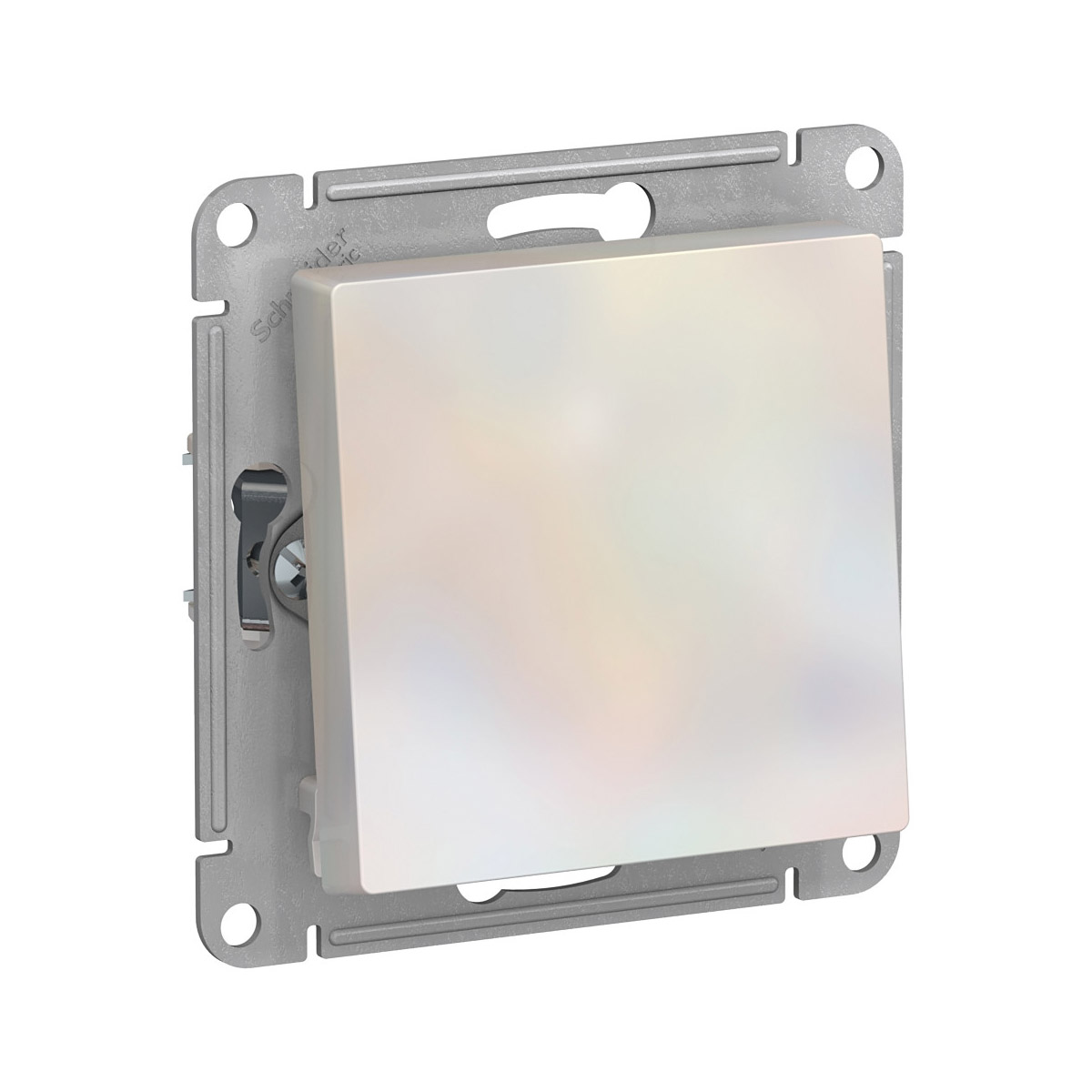 Переключатель "atlasdesign" 1 кл. (механизм) 10а, жемчуг (1/10/60) "schneider"