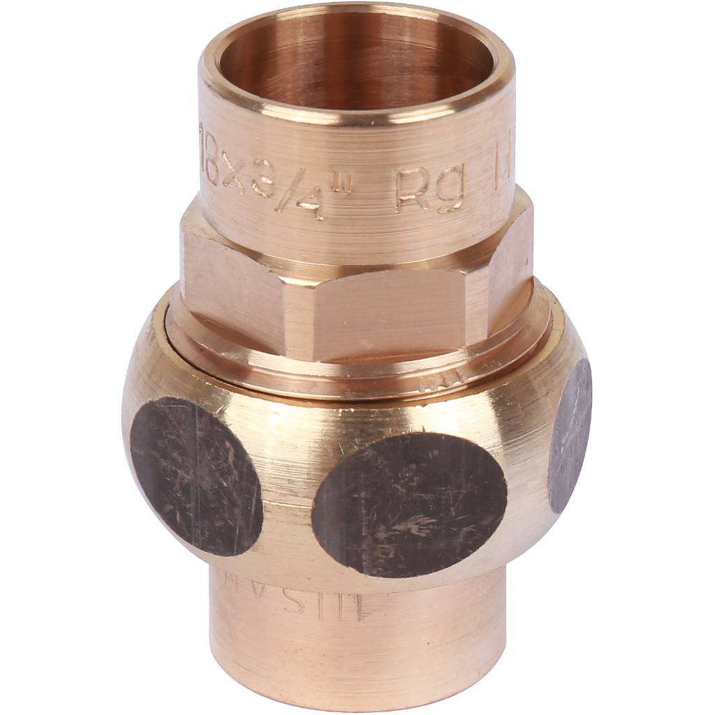 Американка (сгон) 18 мм уплотнение конус SANHA под пайку бронзовая 1434018