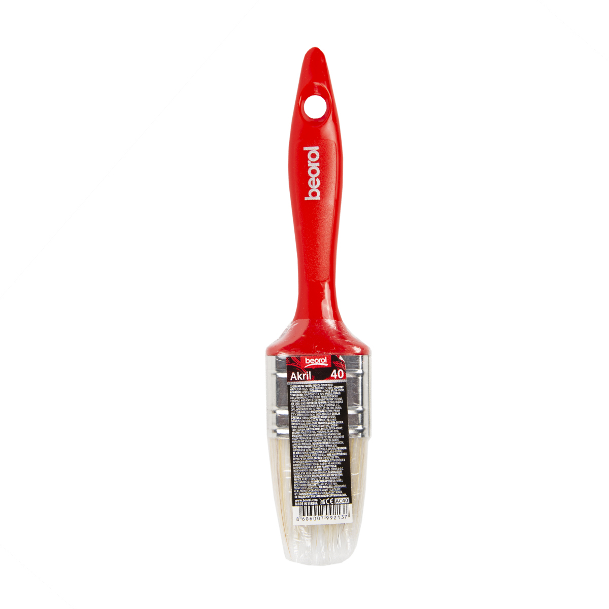 Кисть плоская акриловая 40 х 15 мм (12/168)  "beorol"