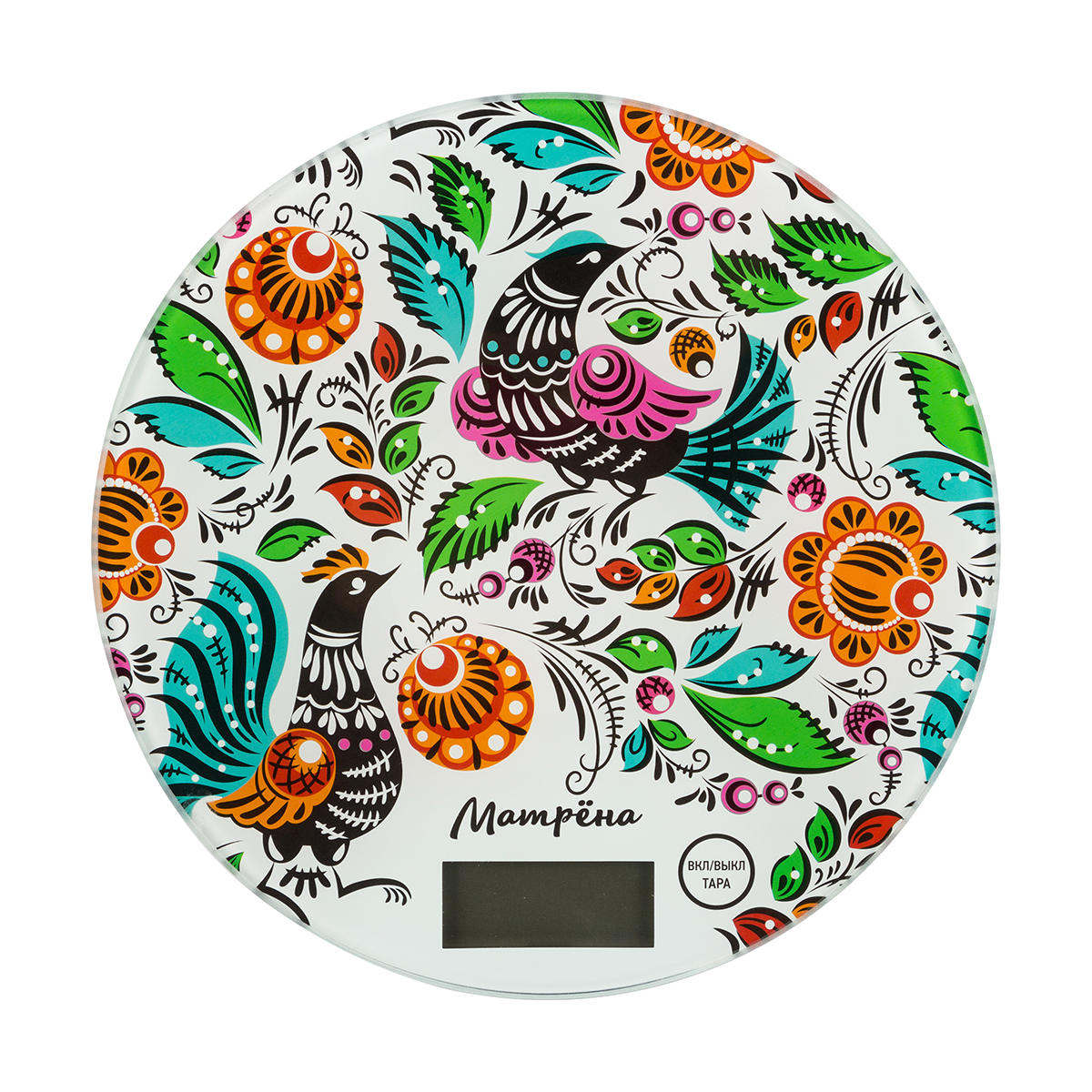 Весы кухонные электронные "матрёна" ma-197 до 7 кг (городецкая роспись) (1/20)