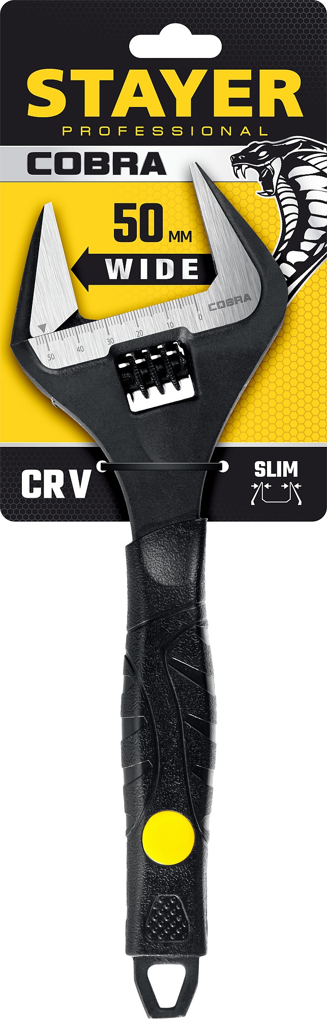 STAYER Cobra, 250/50 мм, разводной ключ, Professional (27264-25)