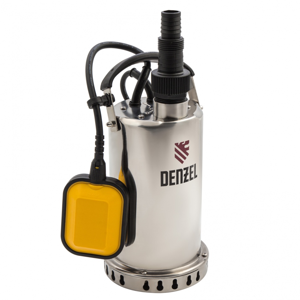 Дренажный насос DP600X, 600 Вт, подъем 7.5 м, 8500 л/ч Denzel (97220)