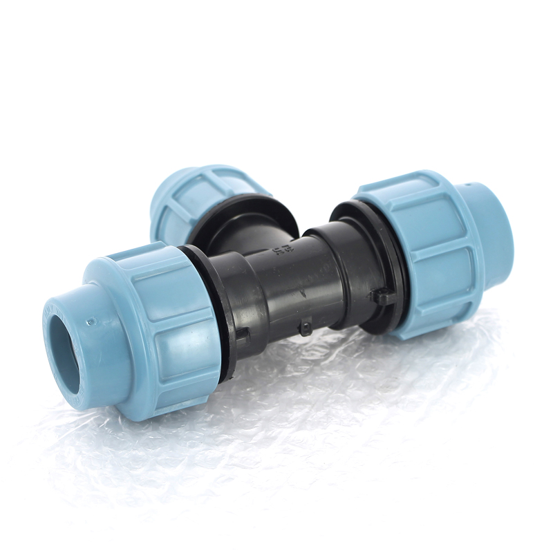 Тройник редукционный 25 х 20 х 25 мм под обжим для труб ПНД UNIDELTA