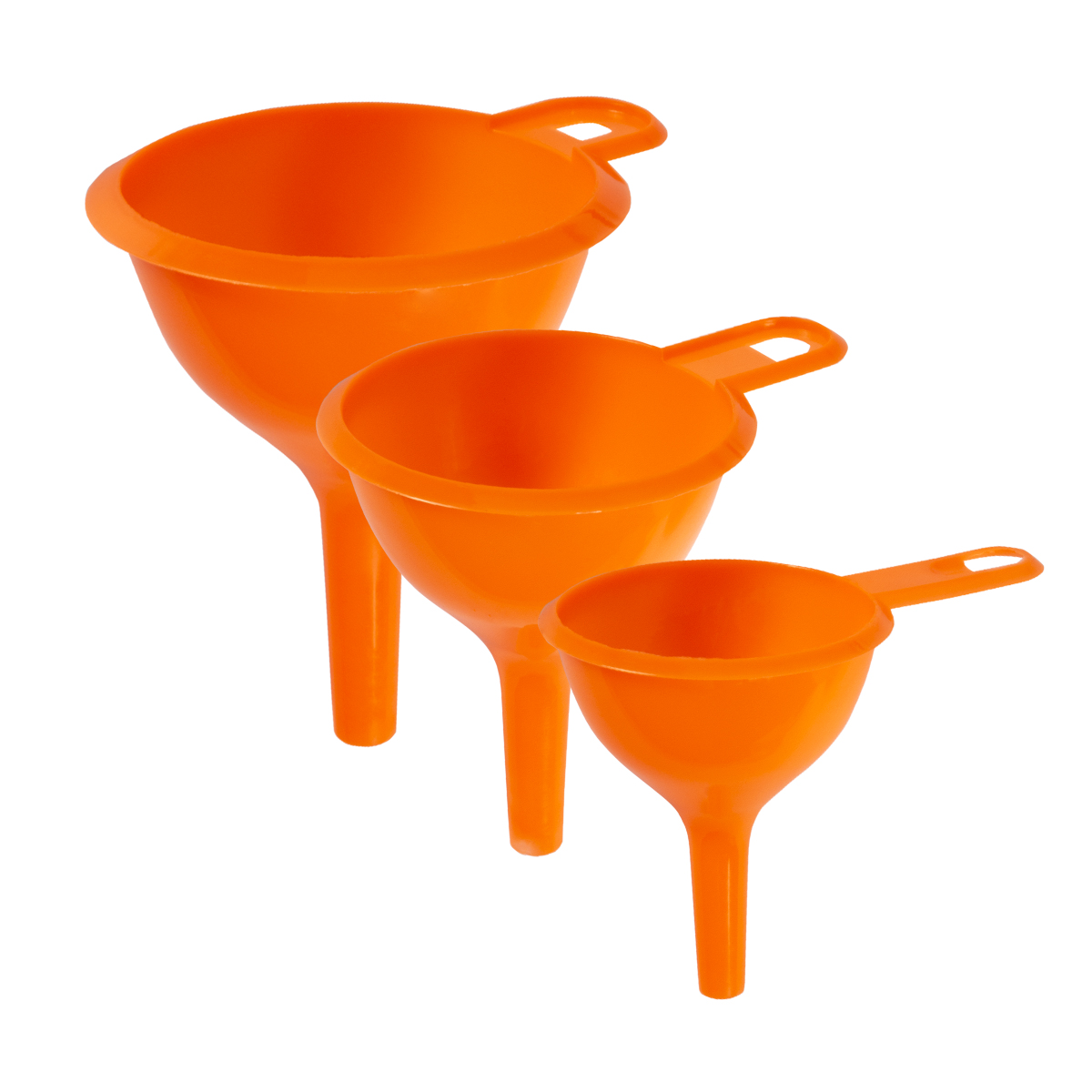 Воронки пласт. "эконом" набор 3 шт. (d= 5,5; 7,5; 9 см) (6/120) "мультидом"  ms80-182