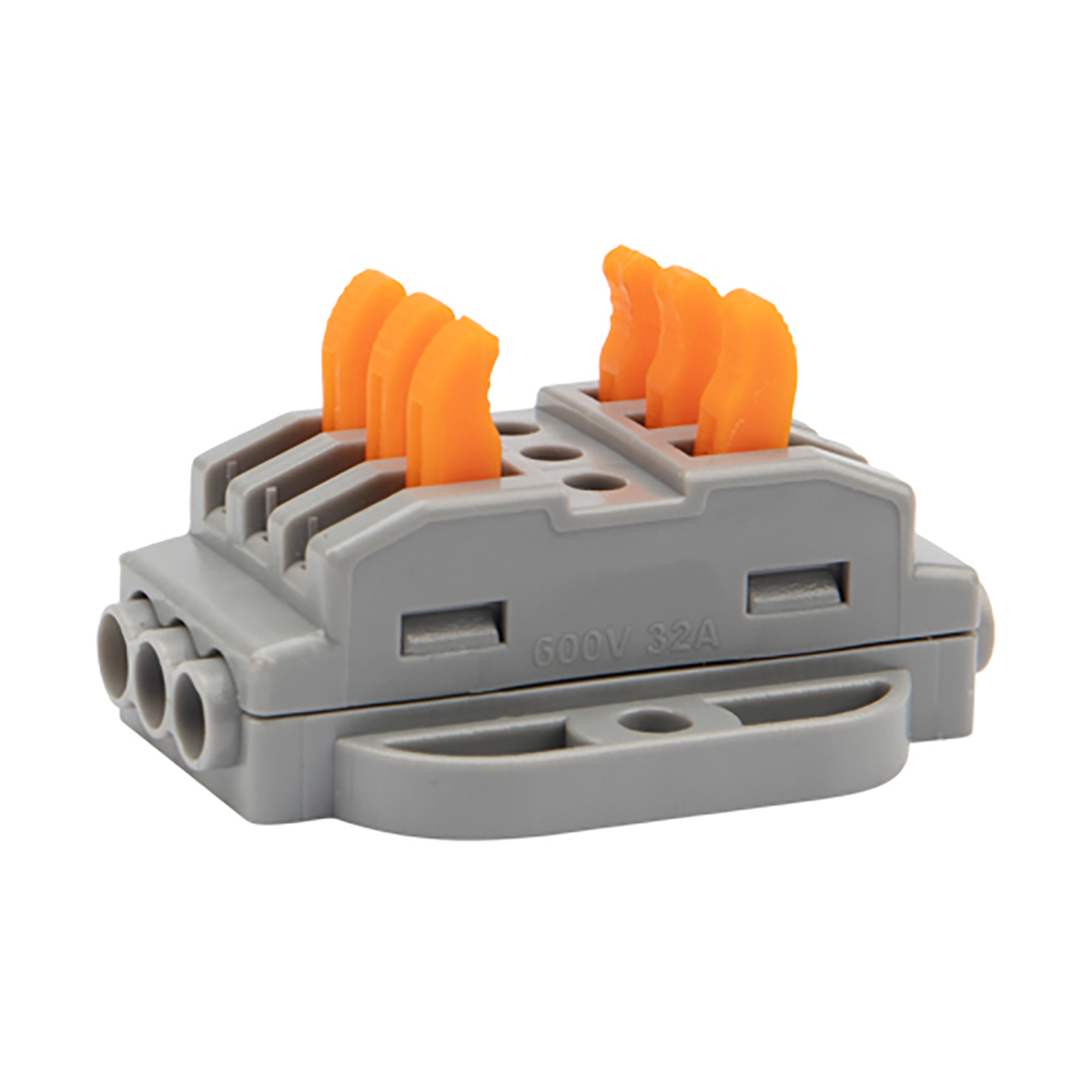 Клеммы проходные смк 222-423p, 3 полюса упак. 5 шт. (серые) (1/10) "rexant" 07-6263-5