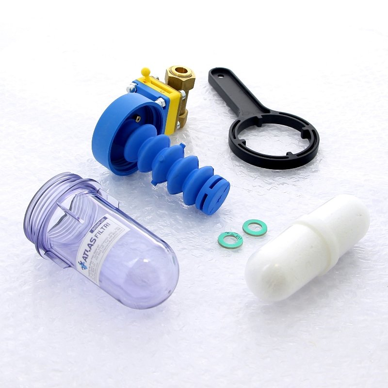 Система антинакипи ATLAS FILTRI DOSAPLUS 3 1/2" 3-х ходовой, с байпасом, 2 капсулы полифосфата