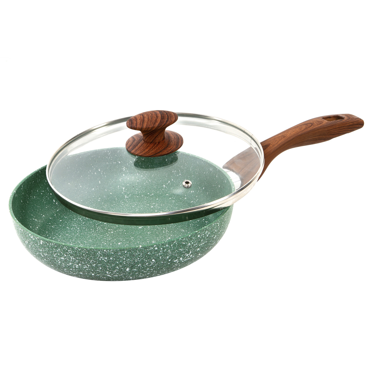 Сотейник антипригарн. "green tree" 26 см стекл. крышка (1/4) "scovo"