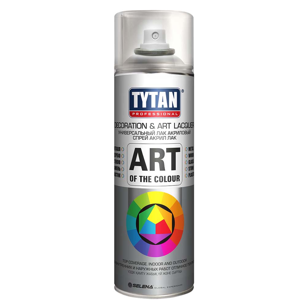 Лак аэрозоль "tytan professional" art глянцевый 400 мл (12)