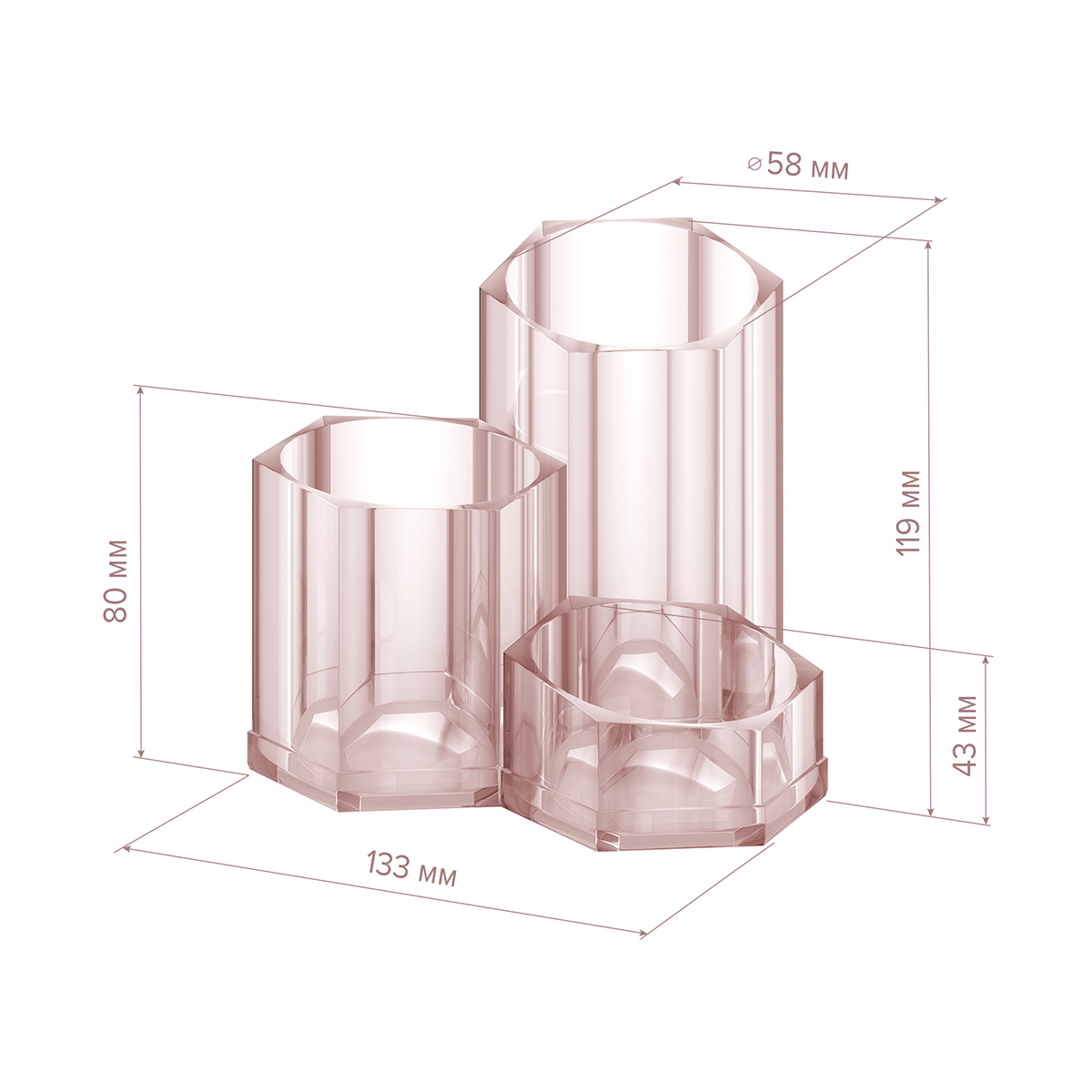Органайзер для косметики и аксессуаров "jardin" 13,3*13,3*11,9 см (1/36) "valiant" jr-org-rs3