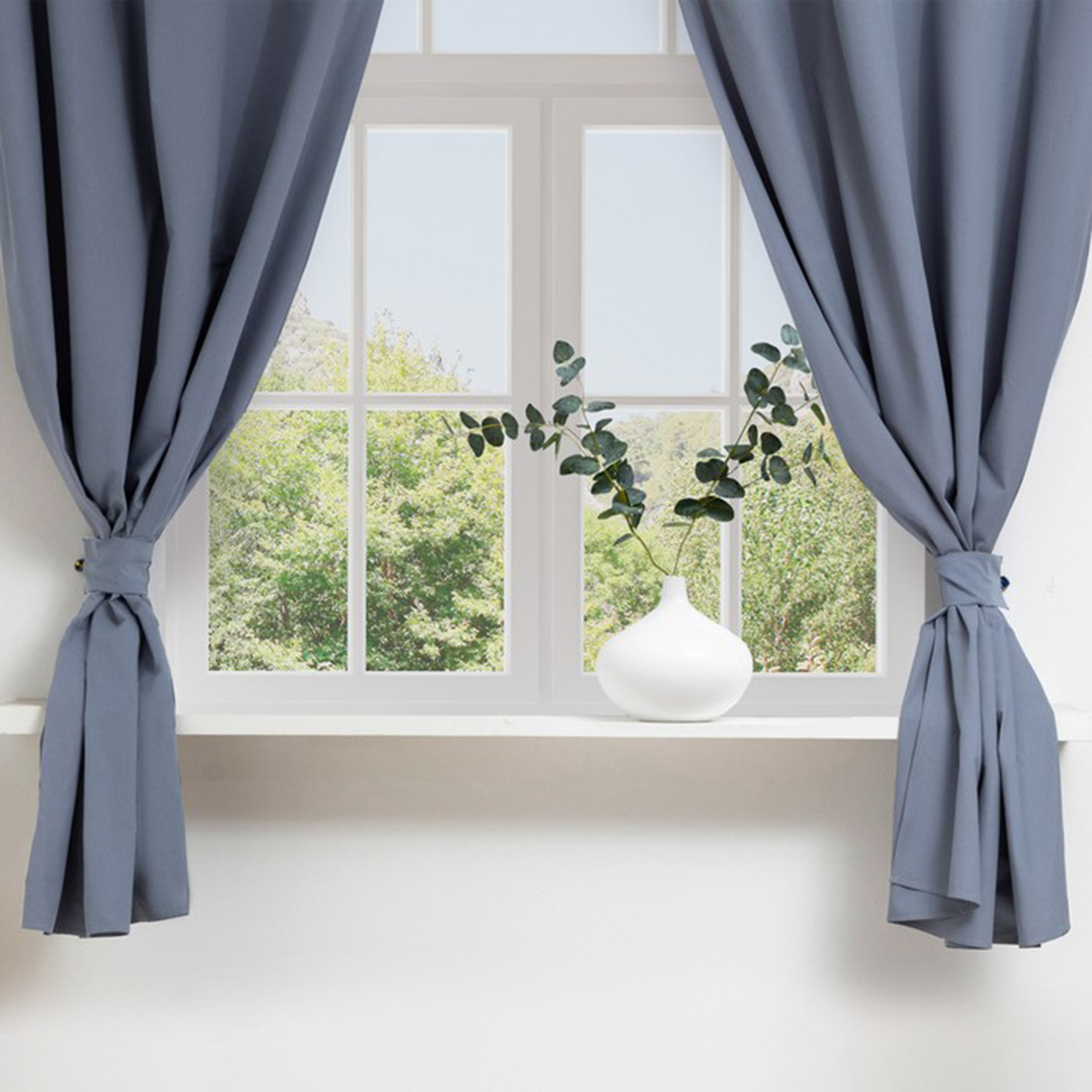 Шторы для кухни "kitchen" 150*180 см компл. 2 шт. с подхватами, синие (1) "этель" 7865983