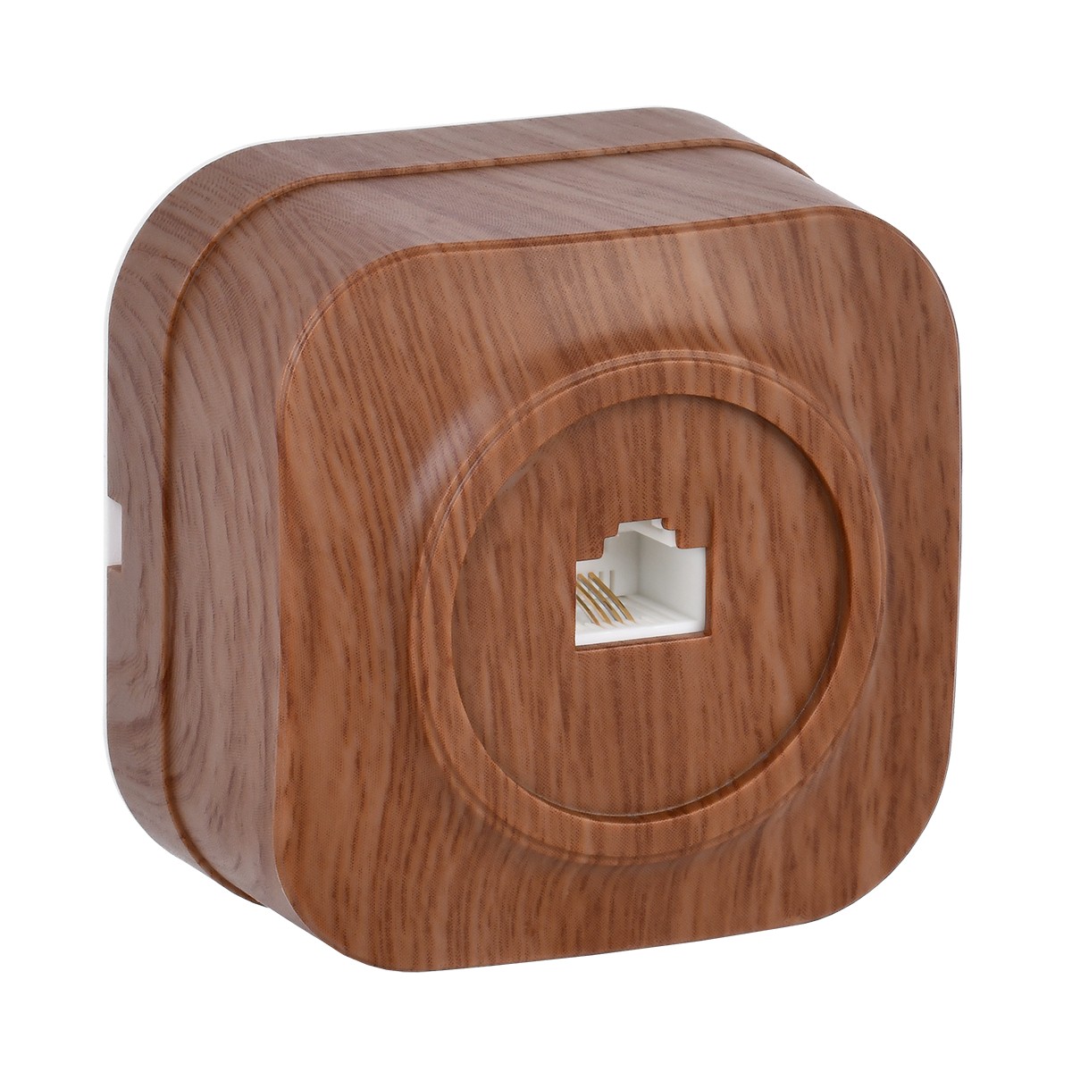 Розетка телефонная открыт. уст. "glory" 1 местн. рт20-хд, дуб (1/30/360) "iek"