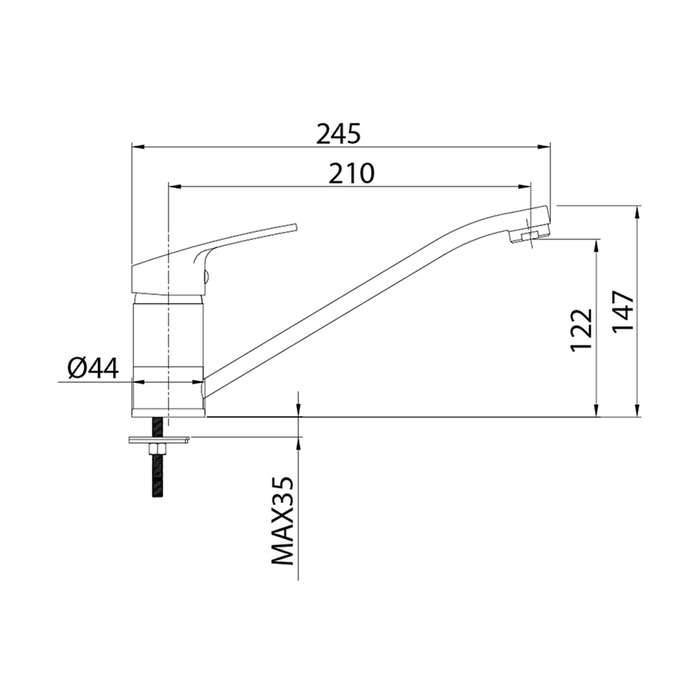 Смеситель для кухни  meal (1/12) "milardo" m06sb00m05