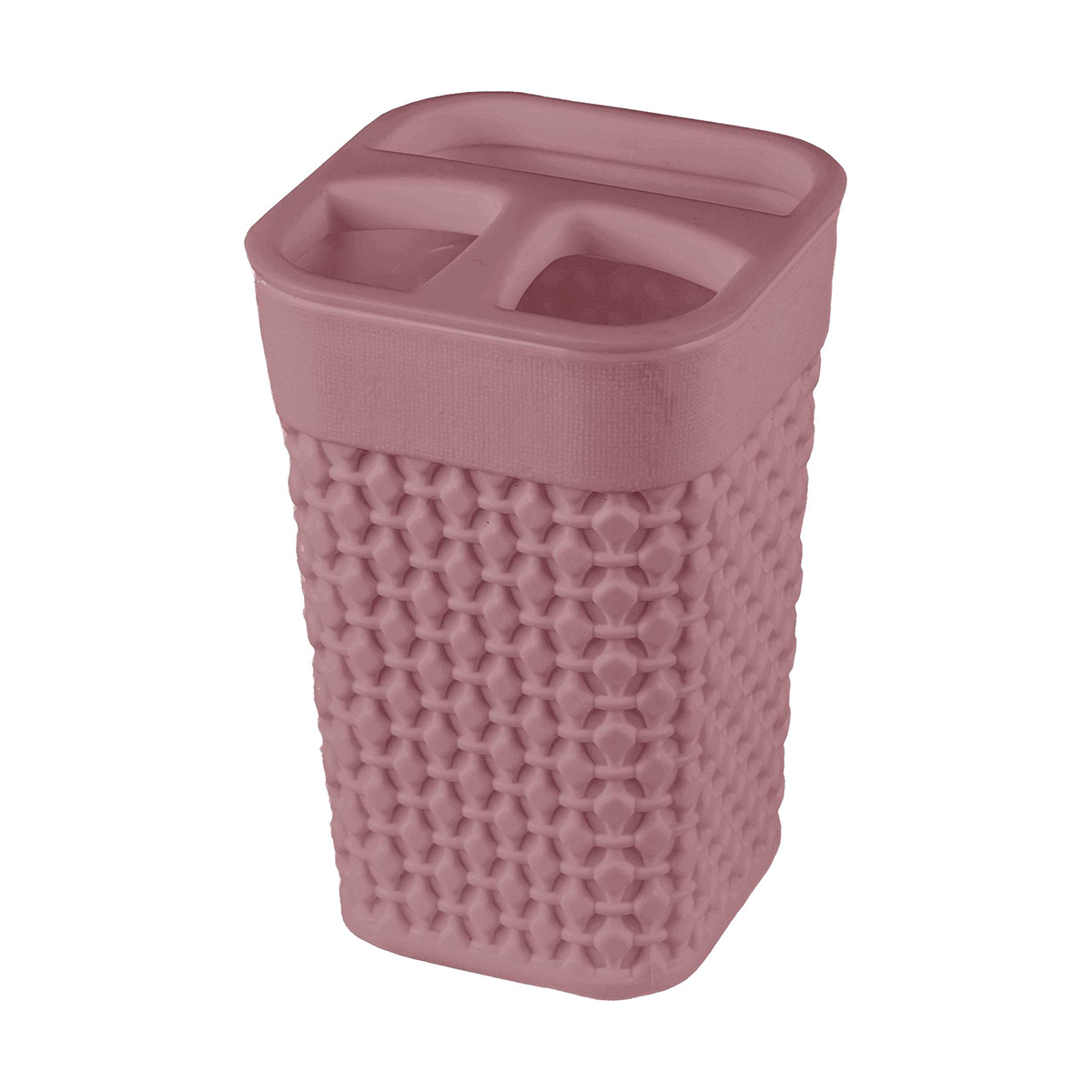 Стакан для ванной комнаты "oslo" с разделителями, черничный морс (1/36) "plast team"  pt1344чм-36