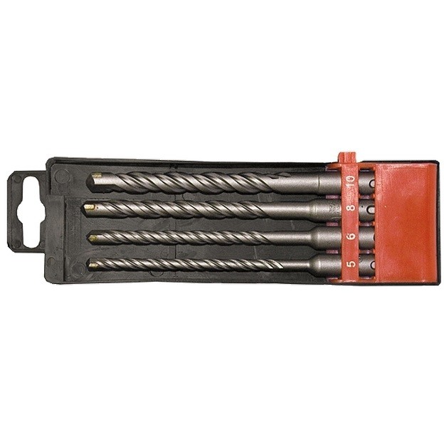 Набор буров по бетону, 5-6-8-10 х 160 мм, 4 шт, в пластиковой коробке, SDS Plus Matrix (71094)