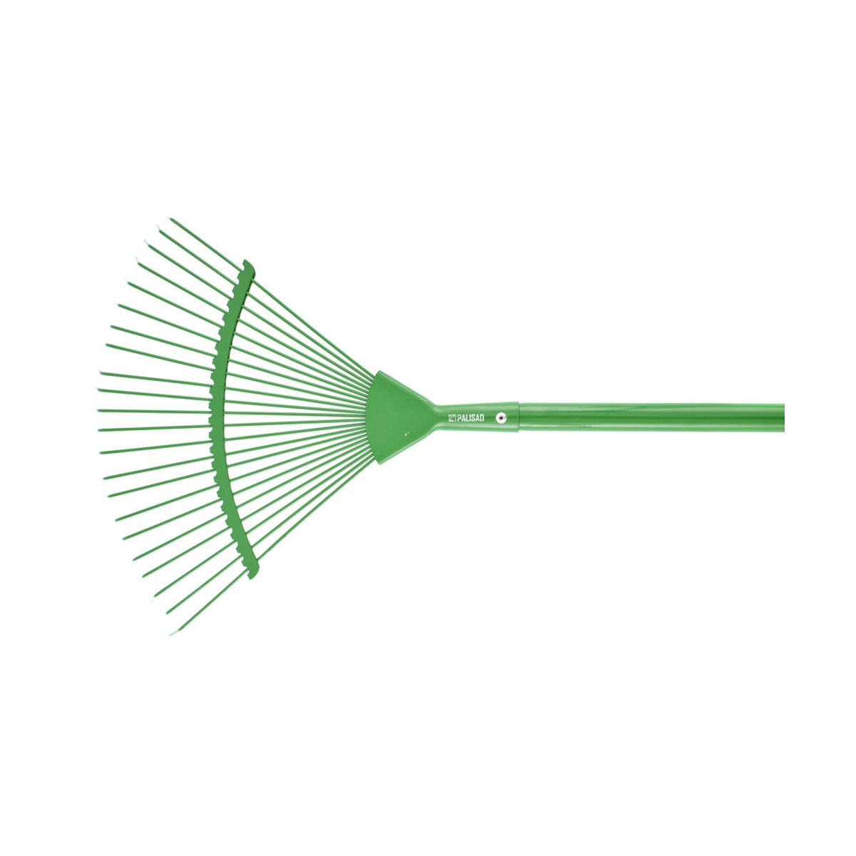 Грабли веерные стальные 22 зуба 420 мм, эмалиров., стальной черенок (1/24) "palisad"