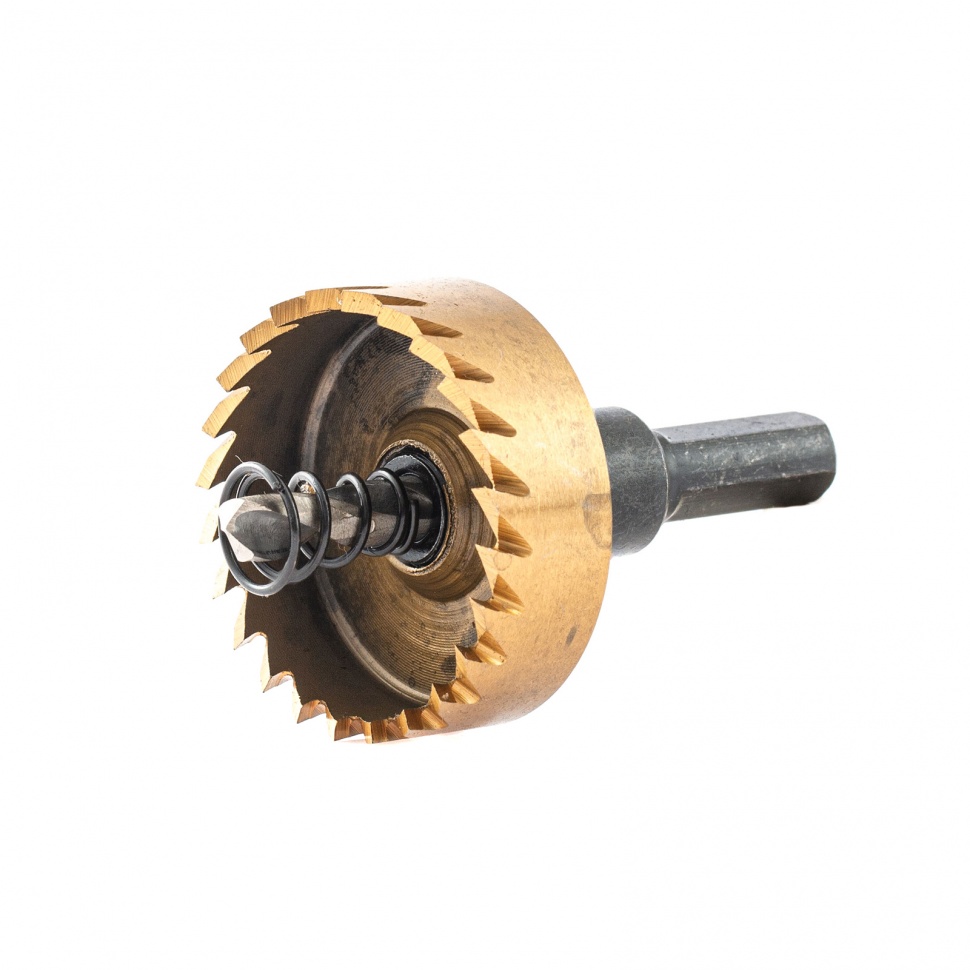 Коронка по металлу HSS, 41 мм, нитридтитановое покрытие Denzel (724113)