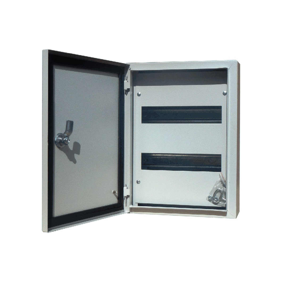 Щиток распределительный навесной щрн-24 24 модуля, металл. 400*300*120 мм (1) "dekraft"