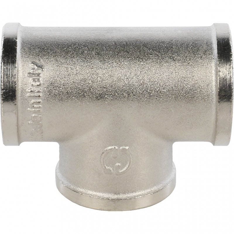 Тройник резьбовой ВР 3/4" никель STOUT
