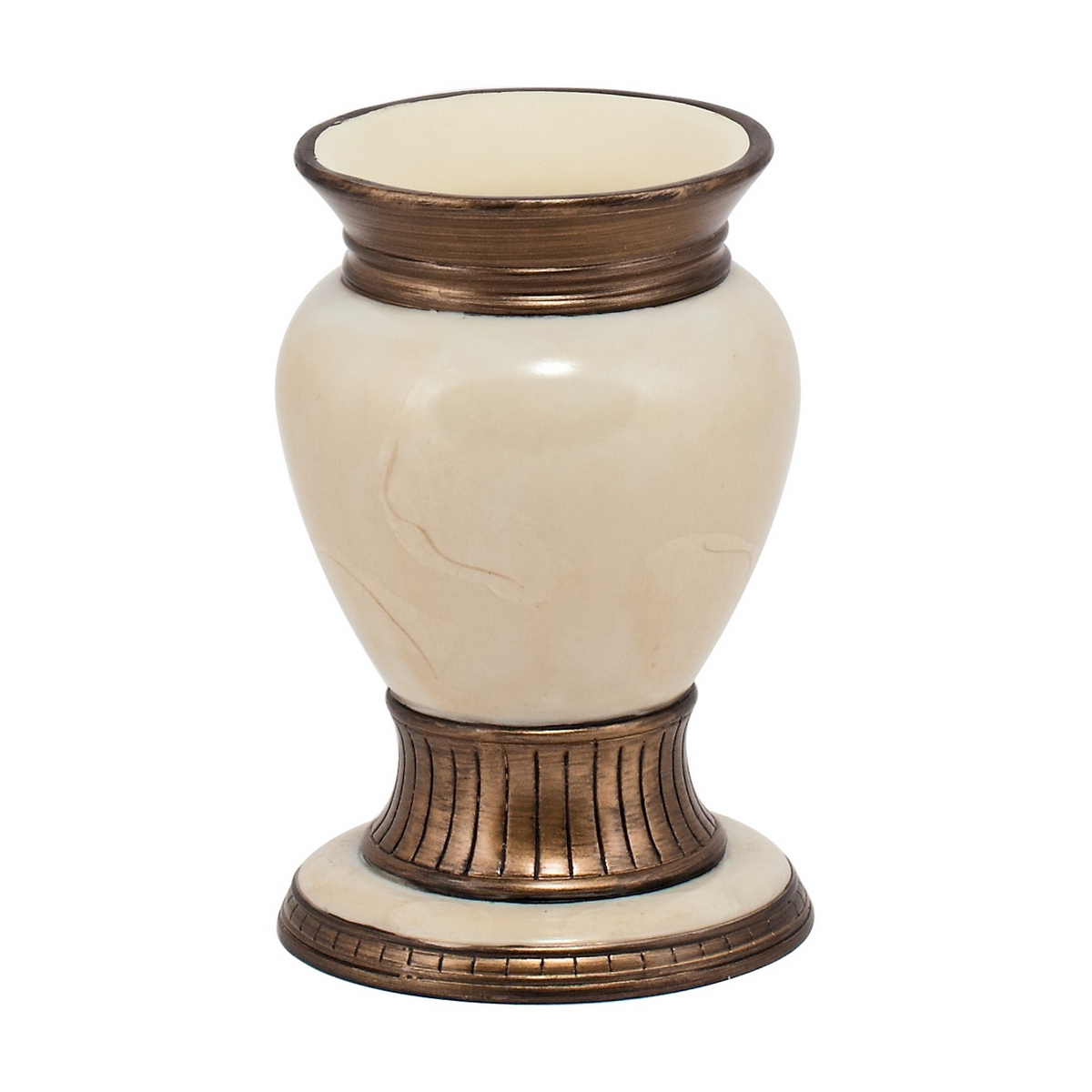 Стакан для ванной комнаты "антик" полирезина (кремовый) (1/12) "swensa" swt-0710c