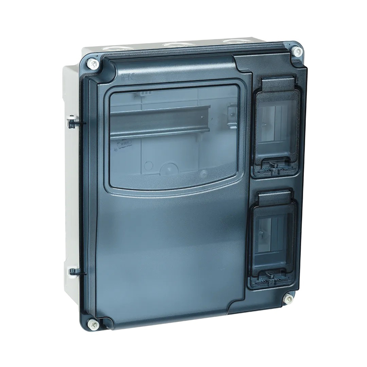 Щиток учетно-распределит. навесной "krepta 5" щурн-п 3/6 ip66 pc, пластик (1/8) "iek"