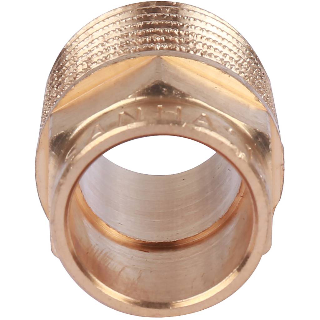 Муфта 15х1/2" переходная (НР) под пайку с наружной резьбой SANHA бронзовая 142431512