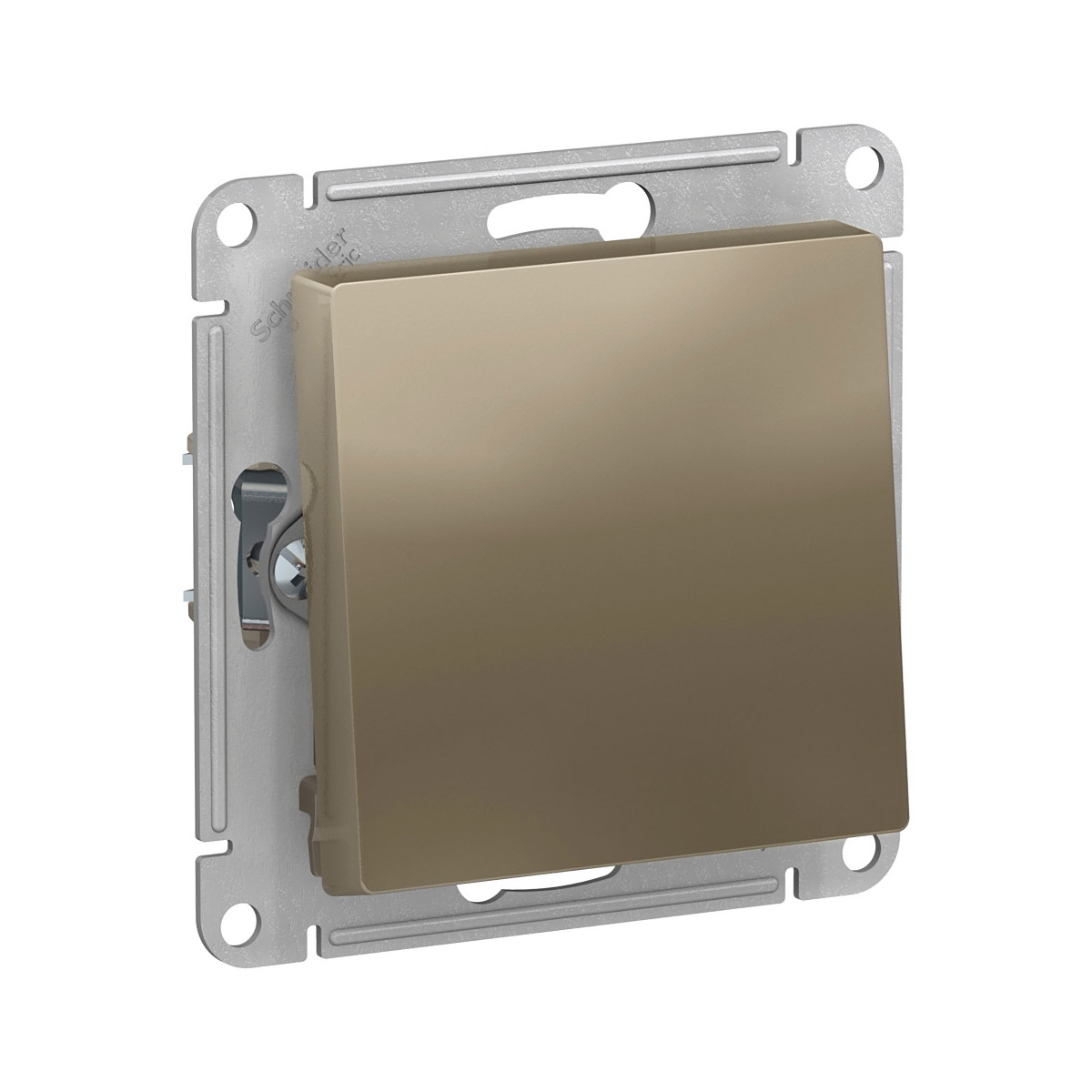 Переключатель "atlasdesign" 1 кл. (механизм) 10а, шампань (1/10/60) "schneider"