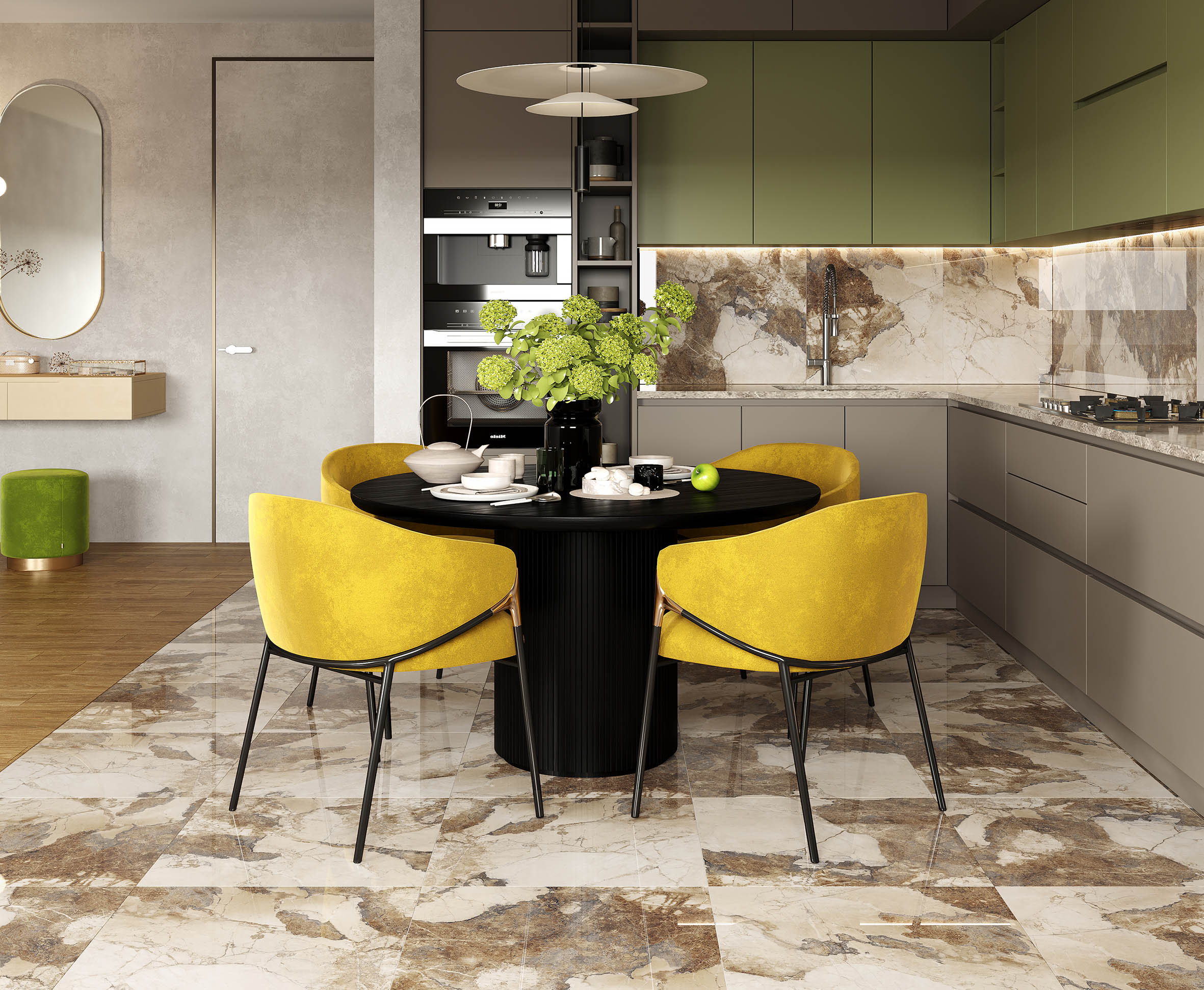 Persian brown керамогранит коричневый полированный 60x60