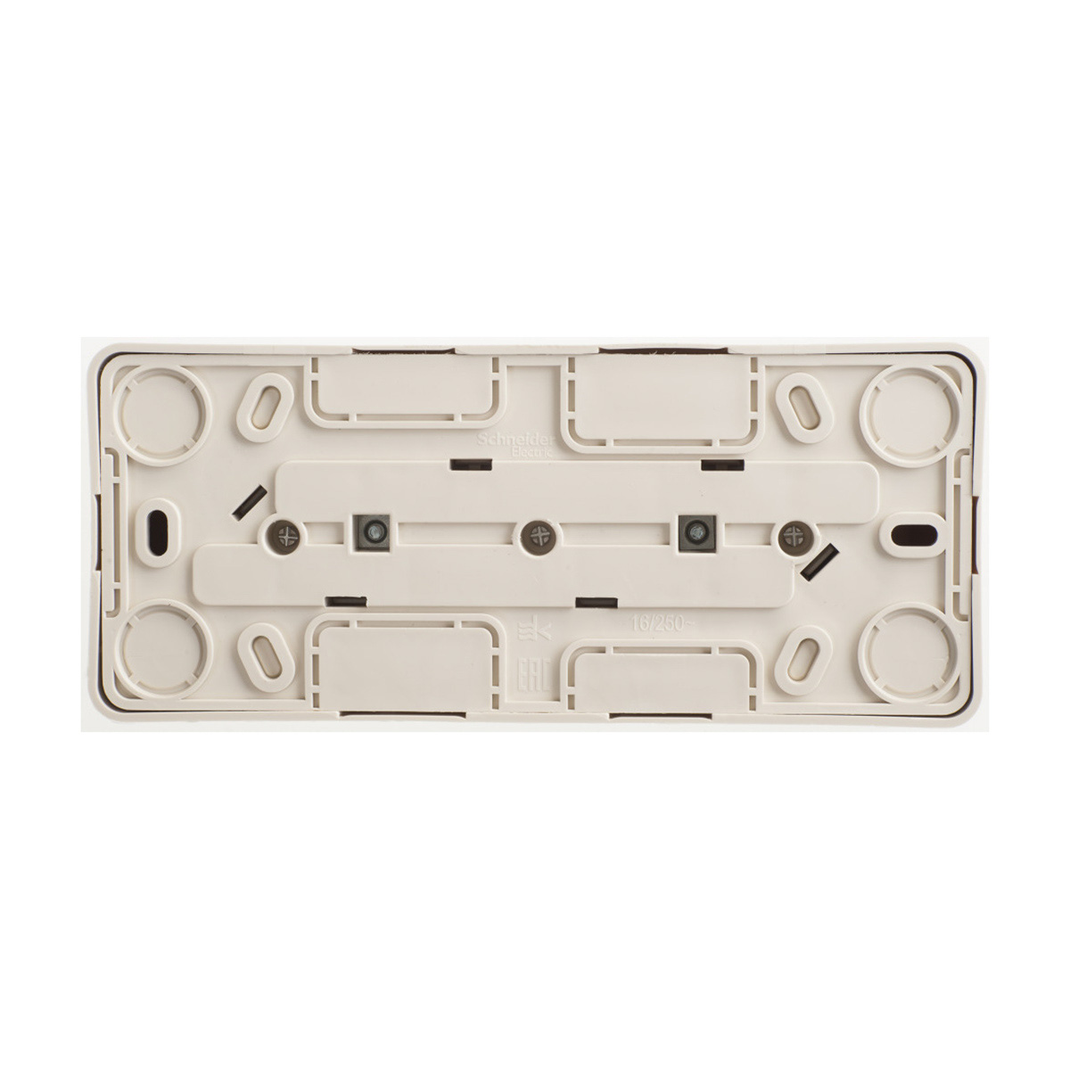 Розетка открыт. уст. "этюд" 3-х местн. с заземл, с шторками 16а, кремовый (1/9/72) "schneider"